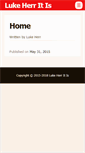 Mobile Screenshot of lukeherr.com
