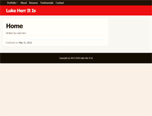 Tablet Screenshot of lukeherr.com